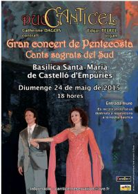 Grand Concert de Pentecôte avec le Duo Canticel  Vivaldi aux Spirituals à la cathédrale de Castello de l'Emporda. Le dimanche 24 mai 2015 à PERPIGNAN. Pyrenees-Orientales. 